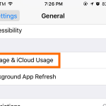 iPhone Settings General Storaga & iCloud