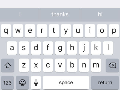 iPhone keyboard