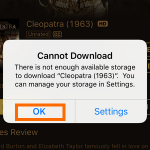 iTunes Media Download Insufficient Storage Left