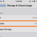 iphone Settings New Available Storage