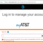 my AT&T Login Page