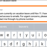 Gmail App Menu Settings Gmail Account Vacation Responder Message