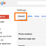 Gmail Web SEttings General