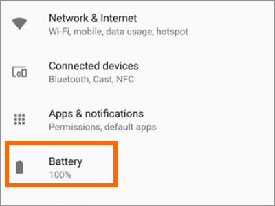 Google Pixel Settings Battery