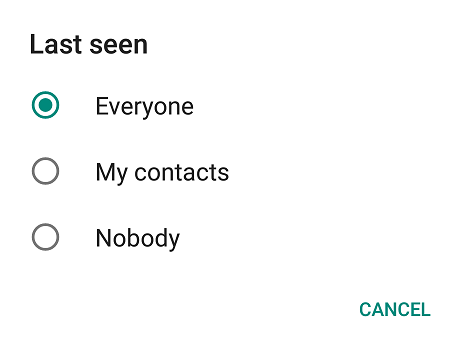 hide whatsapp last seen