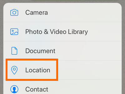 Whatsapp Chat Message Attach button Location