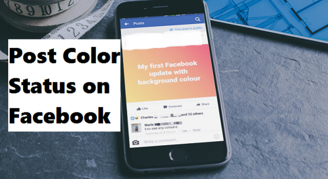 post color status on facebook
