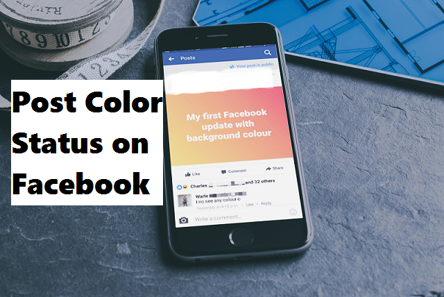 post color status on facebook