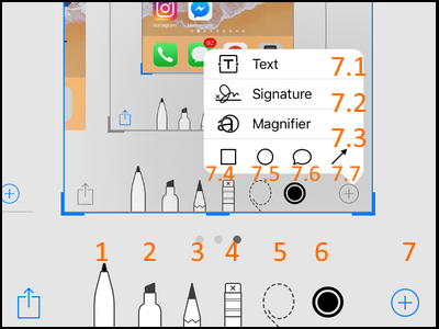 iPhone Edit Screenshot Edit Tools