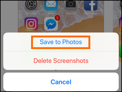 iPhone Edit Screenshot Save Photos