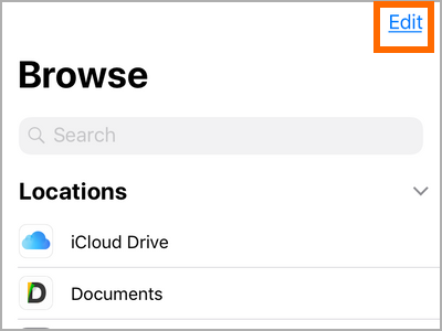 iPhone File Apps Locations Edit