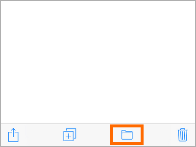 iPhone Files Select button Choose File Folder icon