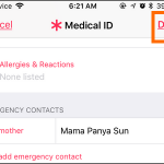 iPhone Health App Medical ID Add Emergency contacts DONE DONE
