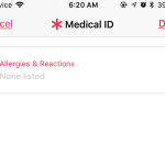 iPhone Health App Medical ID Scroll Down to Buttoon