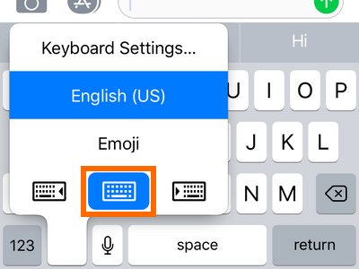 iPhone Normal Keyboard Option