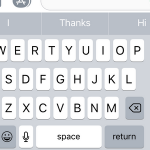 iPhone One-Handed Keyboard Activated