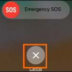 iPhone Settings Emergency SOS Cancel Button