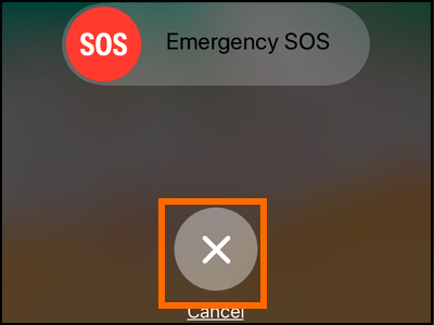 iPhone Settings Emergency SOS Cancel Button