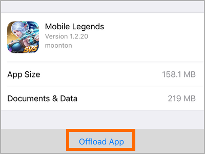 iPhone Settings General iPhone Storage offload App