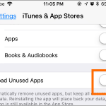 iPhone Settings iTunes and App Store Offload Unused Apps