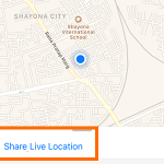 iPhone Whatsapp Share Live Location Button