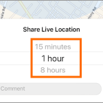iPhone Whatsapp Share Live Location Button Choose Time