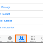 iPhone home Phone Contacts
