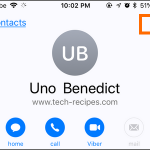 iPhone home Phone Contacts Choose Contact Edit Button