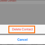 iPhone home Phone Contacts Choose Contact Edit Delete Contact Confirm