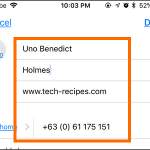 iPhone home Phone Contacts Choose Contact Edit Details
