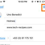 iPhone home Phone Contacts Choose Contact Edit Details DONE