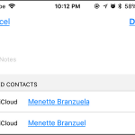 iPhone home Phone Contacts Choose Contact Select contacts Linked
