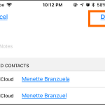 iPhone home Phone Contacts Choose Contact Select contacts Linked DONE
