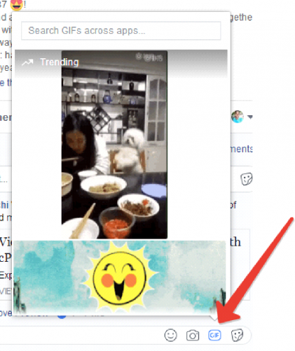 comment with gif on facebook
