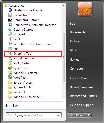 how to screenshot on windows 7 desktop