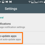 Android Playstore Menu Upward Swipe Settings Auto update Apps