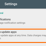 Android Playstore Menu Upward Swipe Settings Auto update Apps Options Done