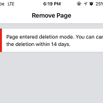 Facebook ManagerPage Settings Delete Page Confirmed