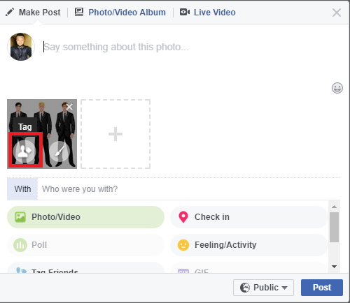 tag on facebook