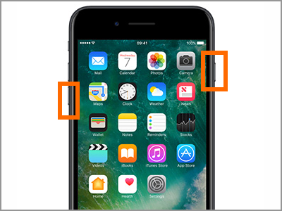 iPhone 7 Volume Down and Side Button