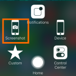 iPhone Assitive Touch Button Screenshot