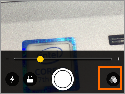 iPhone Magnifier adjustment filter