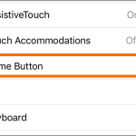 iPhone Settings General Accessibility Home button
