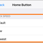 iPhone Settings General Accessibility Home button Click Speed