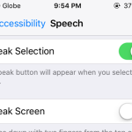 iPhone Settings General Accessibility Speech Options
