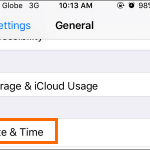 iPhone Settings General Date and Time