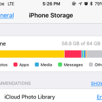 iPhone Settings General Storage