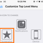 iPhone Settings Top Level Menu with Screenshot