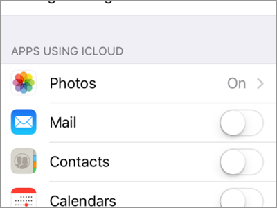 iPhone Settings iCloud Manage Storage Apps