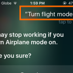 iPhone Siri Turn on Flight Mode